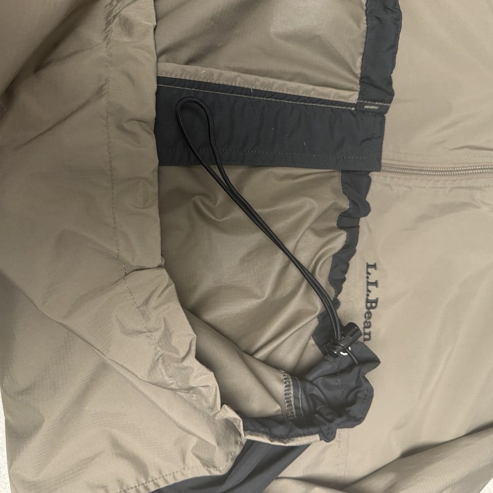 L.L. Bean Outdoors Windbreaker Jacket Men Large Brown Black Full Zip Lightweight - Picture 4 of 8